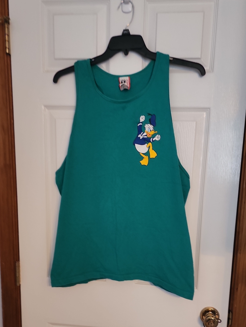 Disney Donald Duck Tank Top Green & Blue Large